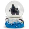 Elanze Designs Playful Penguins Family Mother Daughter Winter Snow Ocean Tabletop Figurine 100MM Sturdy Wind Up Musical Glitter Water Snow Globe Plays Tune Born Free view 3