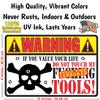 ATX CUSTOM SIGNS - Funny Metal Sign Warning If You Value Your Life, Do Not Touch My F-ing Tools! Classic Looking Sign view 2