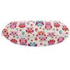 Ambesonne Owls Travel Pillow Neck Rest, Owls Happy Childhood Hipster Modern Repeated Animals Pattern Illustration, Memory Foam Traveling Accessory for Airplane and Car, 12", Fuchsia Seafoam view 2