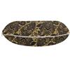 Ambesonne Ethnic Travel Pillow Neck Rest, Traditional Paisley Teardrop Cultural Twisted Leaves Ancient Art Print, Memory Foam Traveling Accessory for Airplane and Car, 12", Black Cream view 2