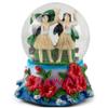 Elanze Designs Hawaii Hula Girls Magical Whimsical Tabletop Dresser Nightstand Figurine Decoration 100MM Sturdy Glitter Water Wind Up Musical Snow Globe Plays Tune Aloha view 1