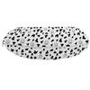 Ambesonne Cow Print Travel Pillow Neck Rest, Animal Cow Hide Pattern Doodle Cartoon Drawing Farming Husbandry, Memory Foam Traveling Accessory for Airplane and Car, 12", Black White Lilac view 2
