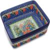 Polmedia Polish Pottery Rectangular Baker UNIKAT - Garden Dreams Pattern Handmade in Boleslawiec Poland by Ceramika Artystyczna + Certificate of Authenticity view 1