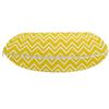Ambesonne Yellow Travel Pillow Neck Rest, Zig Zag Chevron Pattern in Yellow and White Colors Modern Inspired Art Print, Memory Foam Traveling Accessory for Airplane and Car, 12", Yellow and White view 2