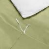 Comfort Store Bedding 2 Piece 300 GSM Comforted Set Collection Organic Cotton 600 Thread Count Solid 1 Duvet Cover, 1 Comforter (Olive Twin, Set of 2) view 4