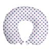 Ambesonne Purple Travel Pillow Neck Rest, Watercolor Paint Style Nostalgic Retro Style Polka Dot Pattern Nursery Theme Classic, Memory Foam Traveling Accessory for Airplane and Car, 12", Lilac Blue view 1