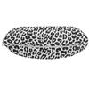 Ambesonne Savannah Travel Pillow Neck Rest, Leopard Cheetah Animal Print Kiss Shape Lipstick Mark Dotted Trend Art, Memory Foam Traveling Accessory for Airplane and Car, 12", Grey Pink view 2