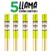 GAMAGO Llama Bamboo Chopsticks Set - 5 Pairs of Adorably Cute Reusable Chopsticks - Anti-Slip Grip - Lightweight - Durable view 3