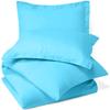 Comfort Store Bedding 2 Piece 300 GSM Comforted Set Collection Organic Cotton 600 Thread Count Solid 1 Duvet Cover, 1 Comforter (Aqua Blue Twin, Set of 2) view 2