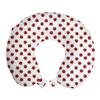 Ambesonne Ladybugs Travel Pillow Neck Rest, Ladybugs Pattern Bunch of Bugs Infinite Speckled Marked Insect Theme Playroom Kids, Memory Foam Traveling Accessory for Airplane and Car, 12", White and Red view 1