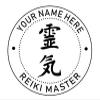 Reiki Master Round Embosser Shiny-Seal Hand Held Custom Embosser Reiki Master. view 1
