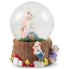 Elanze Designs Momma Pigs and Piglets Overalls Produce Stand Store Apples Mother Daughter Figurine 100MM Glitter Water Snow Globe Plays Tune Take Me Home, Country Roads view 2