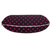 Ambesonne Hot Pink Travel Pillow Neck Rest, Old Fashioned Polka Dots Symmetrical Pattern in Vibrant Color Classical Pop, Memory Foam Traveling Accessory for Airplane and Car, 12", Black Hot Pink view 2