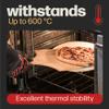 HANS GRILL PIZZA STONE | Circular Pizza Stone For Oven Baking & BBQ Grilling With Free Wooden Peel | Extra Large Round 15" Inches Diameter (38CM) Durable Cordierite Cooking Stone. view 4
