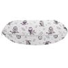 Ambesonne Owl Travel Pillow Neck Rest, Cartoon Style Illustration of Owls on The Branches Mysterious Woods Print, Memory Foam Traveling Accessory for Airplane and Car, 12", Eggplant White view 2
