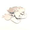 Snail Shaped Crafting Mirrors, Set of 10, Shatterproof Acrylic, Silver view 1