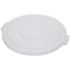 Bronco White 55 Gallon Round Waste Bin Lid (2 Units) view 1