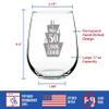 Bevvee Make 50 Look Good - Funny 50th Birthday Wine Glass for Women Turning 50 - Large 17 Oz - Bday Party Decorations view 4