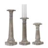 Melrose 78409 Candle Holder 11" H, 16" H, 21" H Resin Stone Powder, Set of 3 view 1