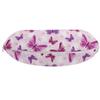 Ambesonne Butterfly Travel Pillow Neck Rest, Various Flying Butterflies Colors Hippie Style Print Design, Memory Foam Traveling Accessory for Airplane and Car, 12", Pink Purple view 2