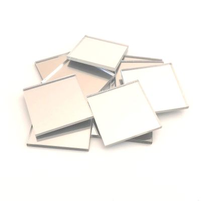 Square Crafting Mirrors, Set of 10, Shatterproof Acrylic, 4 X 2.8 Inch