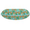 Ambesonne Underwater Travel Pillow Neck Rest, Nautical World Themed Pattern Mermaid Seahorse Fish Shells Cartoon, Memory Foam Traveling Accessory for Airplane and Car, 12", Turquoise Marigold Green view 2