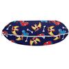 Ambesonne Dinosaur Travel Pillow Neck Rest, 3 Different Cartoon Dinosaurs Funny Expressions and Bones Theme, Memory Foam Traveling Accessory for Airplane and Car, 12", Navy Blue Orange Red view 2