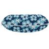 Ambesonne Aloha Travel Pillow Neck Rest, Hibiscus Hawaiian Tropical Island Flowers Petals and Buds Leaves Art Print, Memory Foam Traveling Accessory for Airplane and Car, 12", Dark Blue Sky Blue view 2