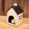 Akizuki Trade SE13470 Ceramic Lantern, Maison, S, White/Black, W 3.1 x D 3.0 x H 5.5 inches (8 x 7.5 x 14 cm) view 3