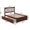 AFI, Mission Full Platform Bed with Footboard & Full Trundle, Walnut view 2
