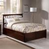 AFI, Mission Full Platform Bed with Footboard & Full Trundle, Walnut view 4