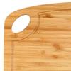 BambooMN Natural Bamboo Cutting Board w/Juice Groove and Hanging Hole - 11.75" x 8.63" x 0.4" - Vertical Cut - 10 Pieces view 3