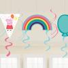 Amscan 9906341 - Officially Licensed Peppa Pig Party Hanging Swirl Decorations - 6 Pack view 1