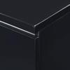 Adore Dcor Lennox Mid-Century Side Table 2 Drawers Storage Nightstand, Matte Chrome Handle, Black view 4