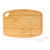 BambooMN Natural Bamboo Cutting Board w/Juice Groove and Hanging Hole - 11.75" x 8.63" x 0.4" - Vertical Cut - 3 Pieces view 4