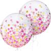 Jumbo Pink & Gold Confetti Latex Balloons - 24" (2 Ct) - Premium Quality, Eye-Catching Party Decor for Birthdays, Weddings & Celebrations view 1