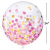 Jumbo Pink & Gold Confetti Latex Balloons - 24" (2 Ct) - Premium Quality, Eye-Catching Party Decor for Birthdays, Weddings & Celebrations view 2