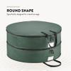ZOBER Christmas Wreath Storage Container 24 Inch - Wreath Bag Fits 2 Wreaths Box - 600D Oxford Fabric - Interior Compartment for Storing Garlands, Wreaths Storage Bag W Strong Durable Handles - Green view 4