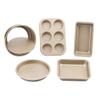 Baking Dish, Baking Tools, Pizza Tray, Bread Cans, Cake Pan Muffin Tray, Square Baking Dish Five Piece Set Not Sticky Carbon Steel view 1