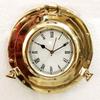 Antique Marine Solid Shiny Brass Ship Porthole Analog Clock Nautical Wall Hanging Clock Home Decor view 1