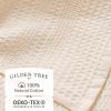 GILDEN TREE Waffle Hand Towels for Bathroom Quick Dry Towel Super Absorbent Thin 100% Cotton Lint Free, Hand Towels for Bathroom Set of 2, Classic Style (Cream) view 2