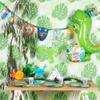 Amscan Dino-Mite Multicolor Plastic Tablecover - 54" x 96" (1 Pc) - Disposable Tablecloth for Kids' Birthdays & Parties view 2