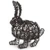 Abbott Collection 92-WEAVE-897 Sm Woven Crouching Rabbit-4.5" L, 4.5 inches L, Black view 1