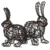 Abbott Collection 92-WEAVE-897 Sm Woven Crouching Rabbit-4.5" L, 4.5 inches L, Black view 2