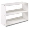 Donco Kids Louver Low LOFT Bookcase White (790-DW) view 1