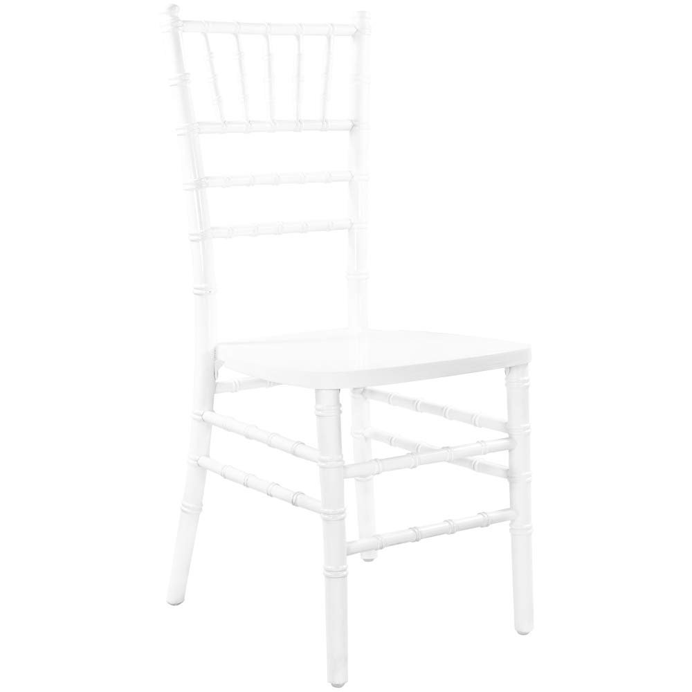 Advantage White Chiavari Chair, 18"L x 15.75"W x 36"H