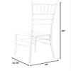 Advantage White Chiavari Chair, 18"L x 15.75"W x 36"H view 2