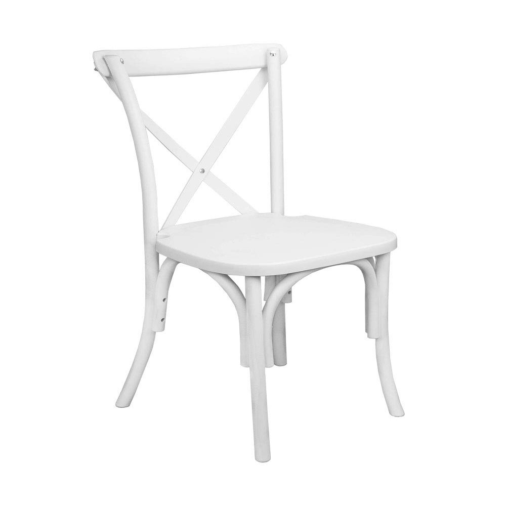 Flash Furniture 2-pack Advantage White Resin X-Back Chair