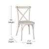 Flash Furniture 2-pack Advantage White Resin X-Back Chair view 3
