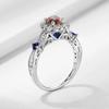 BansrirachaDiaspore Gemstone Ring for Women Solid 925 Sterling Silver Jewelry Alexanderite Half Size Ring for Wedding Fine Jewelry (9) view 3